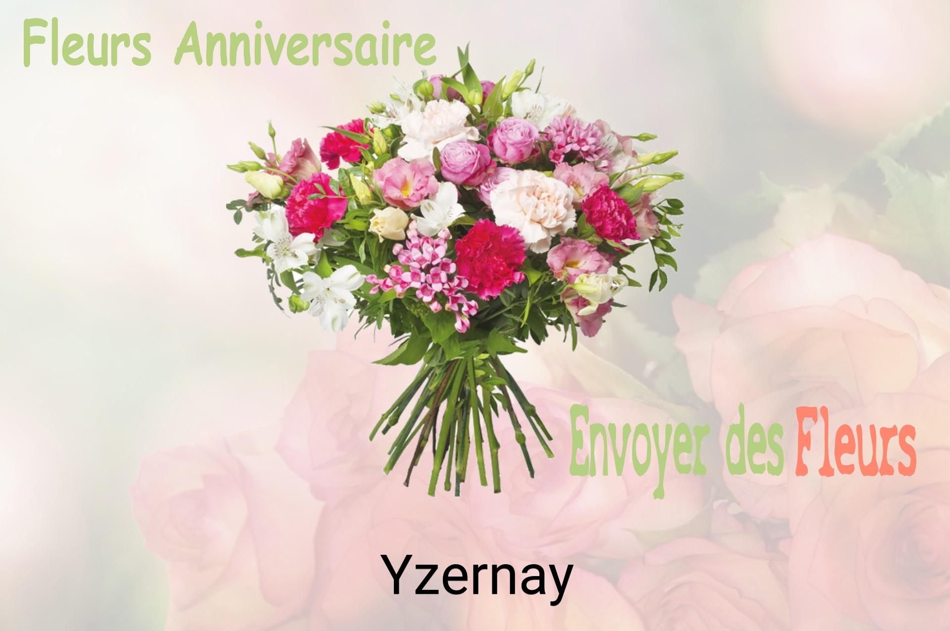 Bouquet de fleurs d’anniversaire livré à Yzernay