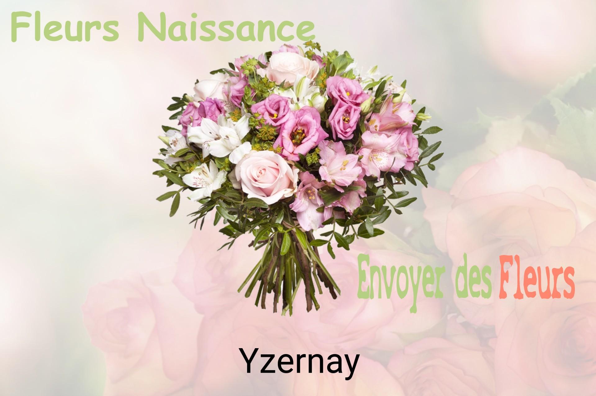 Bouquet de fleurs de naissance livré à Yzernay